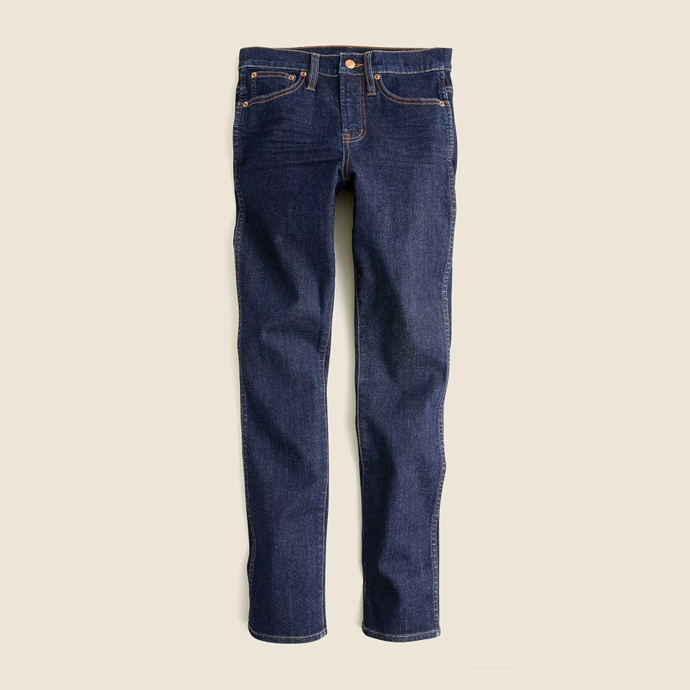 JCREW 9" mid-rise vintage slim-straight jean in resin rinse